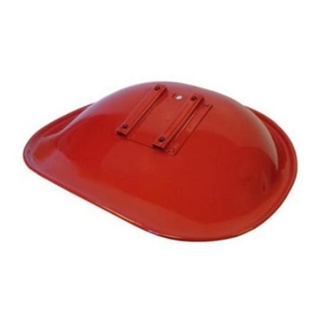 Aftermarket Red & White Vinyl Steel Pan Seat SEQ90-0224